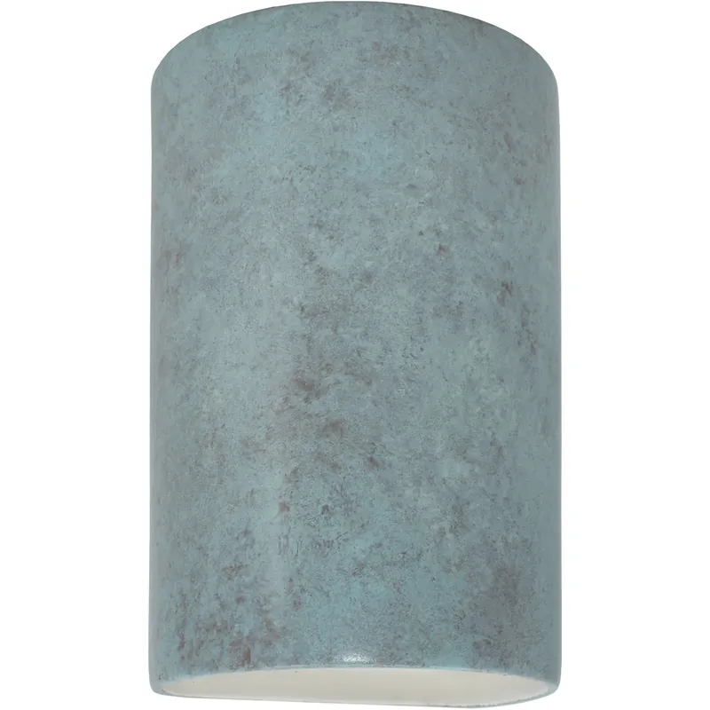 Affordable Ambiance Cylinder LED 5.75 inch Verde Patina ADA Wall Sconce Wall Light, Small