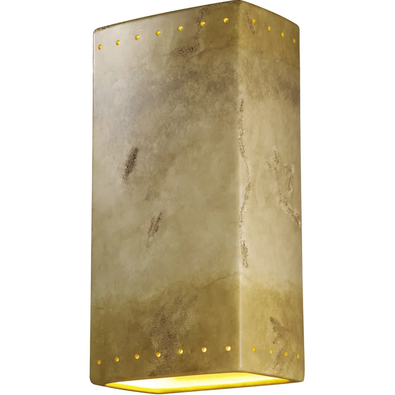 Ambiance Rectangle LED 11 inch Hammered Iron Wall Sconce Wall Light, Really Big Luxury