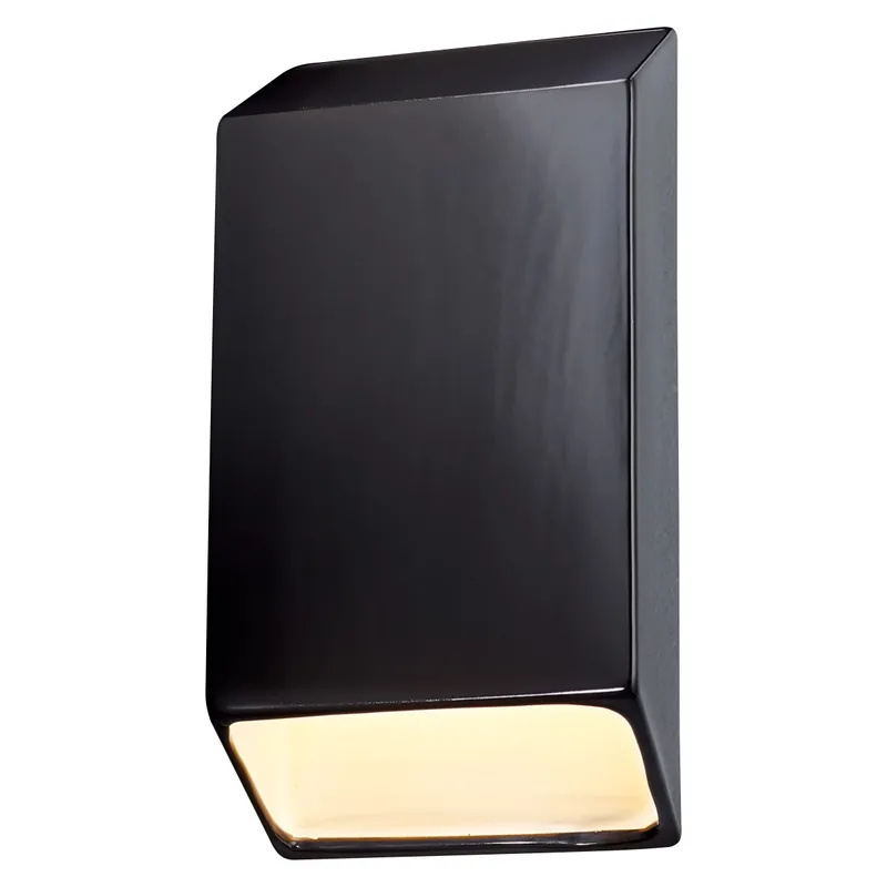 Direct From Manufacturer Ambiance LED 7 inch Bisque ADA Wall Sconce Wall Light, Closed Top Fixture, Tapered Rectangle