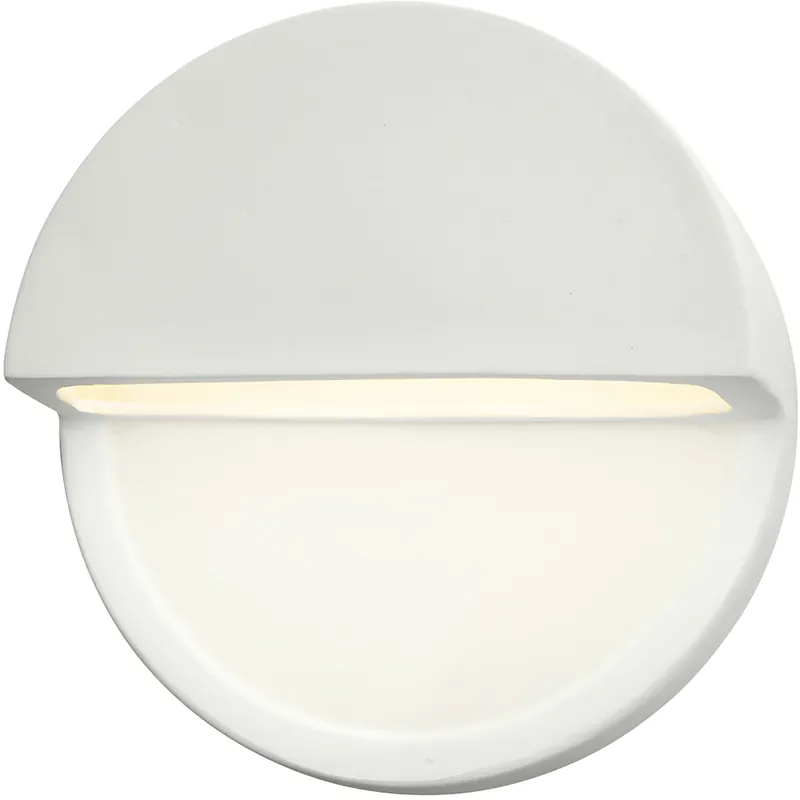 Ambiance LED 8 inch Matte White ADA Wall Sconce Wall Light, Closed Top Fixture, Dome Free Delivery