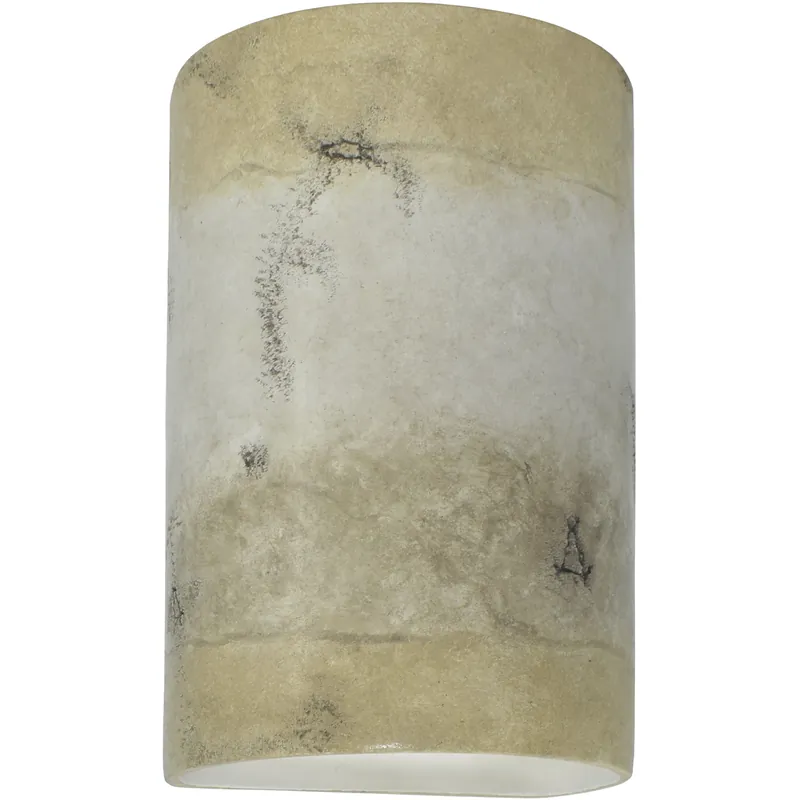 Holiday Sale Ambiance Cylinder LED 5.75 inch Greco Travertine Wall Sconce Wall Light, Small