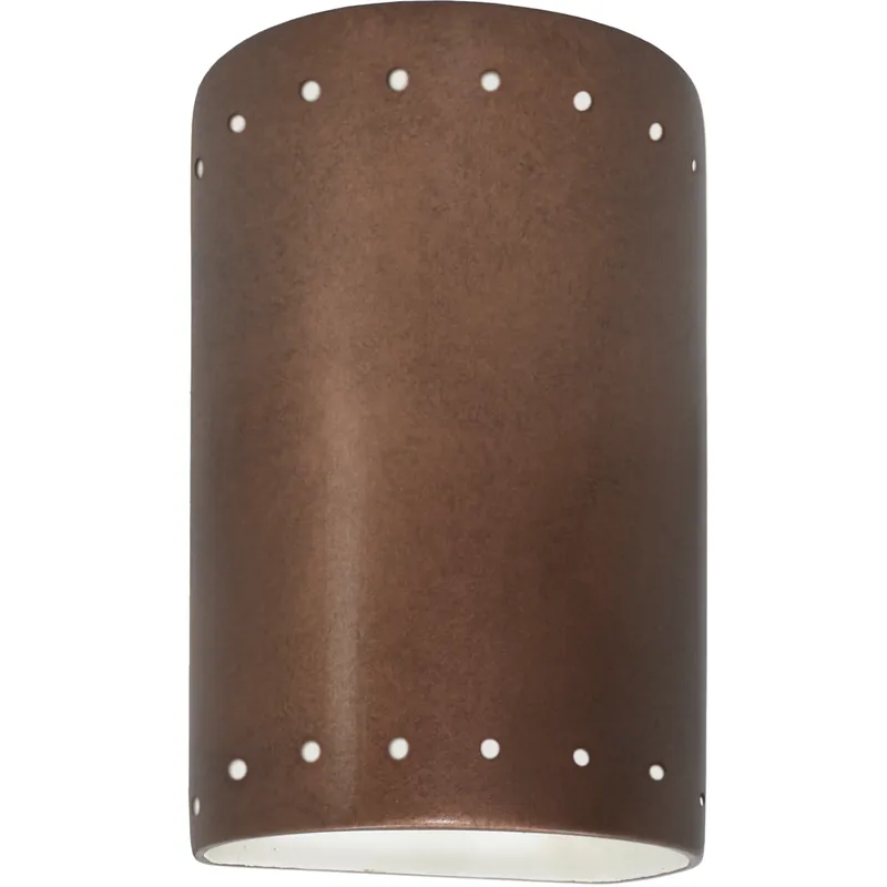 Crafted Ambiance LED 5.75 inch Antique Copper Wall Sconce Wall Light