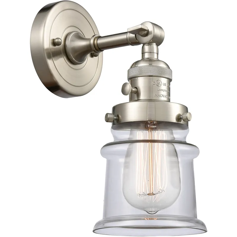 Affordable Franklin Restoration Small Canton LED 6.5 inch Brushed Satin Nickel Sconce Wall Light, Franklin Restoration