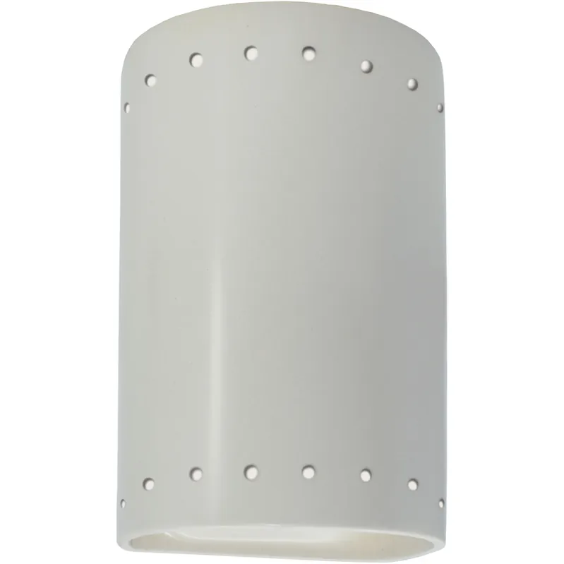 Ambiance Cylinder LED 5.75 inch Matte White ADA Wall Sconce Wall Light, Small Seasonal Sale