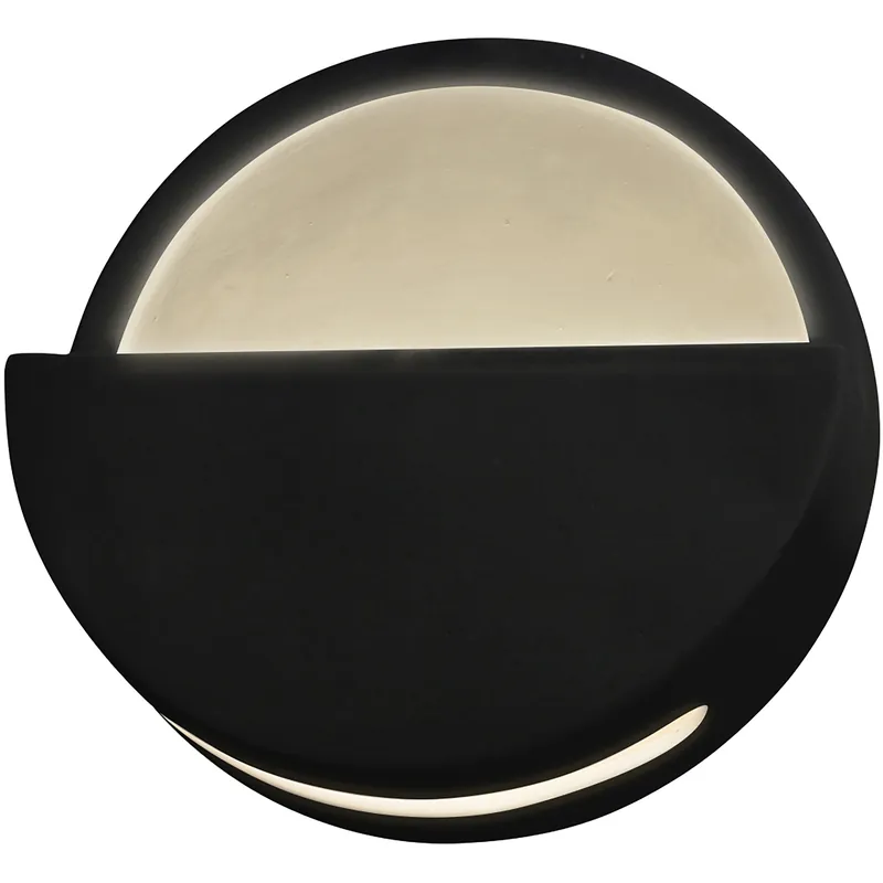 Ambiance LED 8 inch Carbon-Matte Black ADA Wall Sconce Wall Light, Open Top Fixture, Dome Special Discount