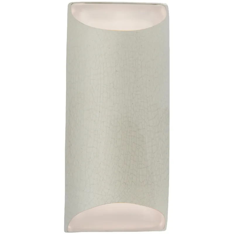 Ambiance 2 Light 7 inch White Crackle Wall Sconce Wall Light Time-Limited