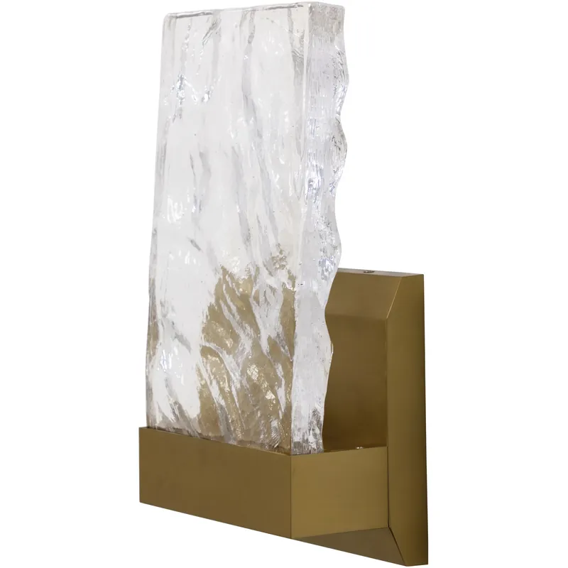 Indira LED 8.25 inch Clear / Brushed Gold Sconce Wall Light Worldwide Shipping