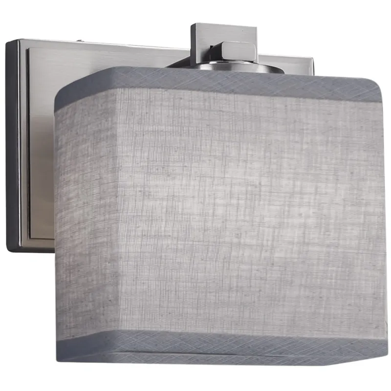 New Release Textile 1 Light 7 inch Brushed Nickel ADA Wall Sconce Wall Light, Era Family, Choices