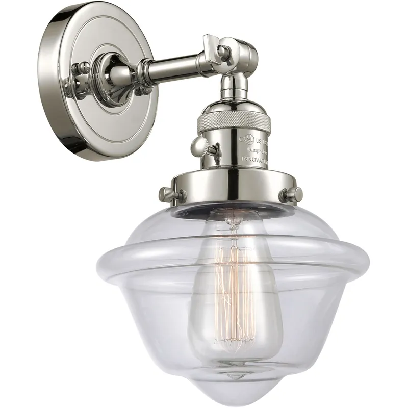 Editor’s Pick Franklin Restoration Small Oxford LED 7.5 inch Polished Nickel Sconce Wall Light, Franklin Restoration