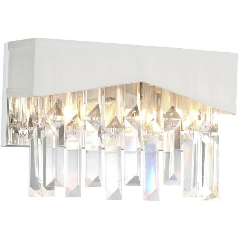 Cheap Havely 2 Light 5 inch Chrome Wall Light in White