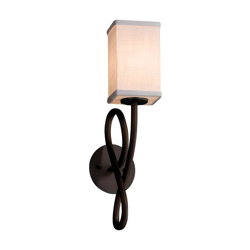 Limited Time Textile LED 5 inch Matte Black Wall Sconce Wall Light