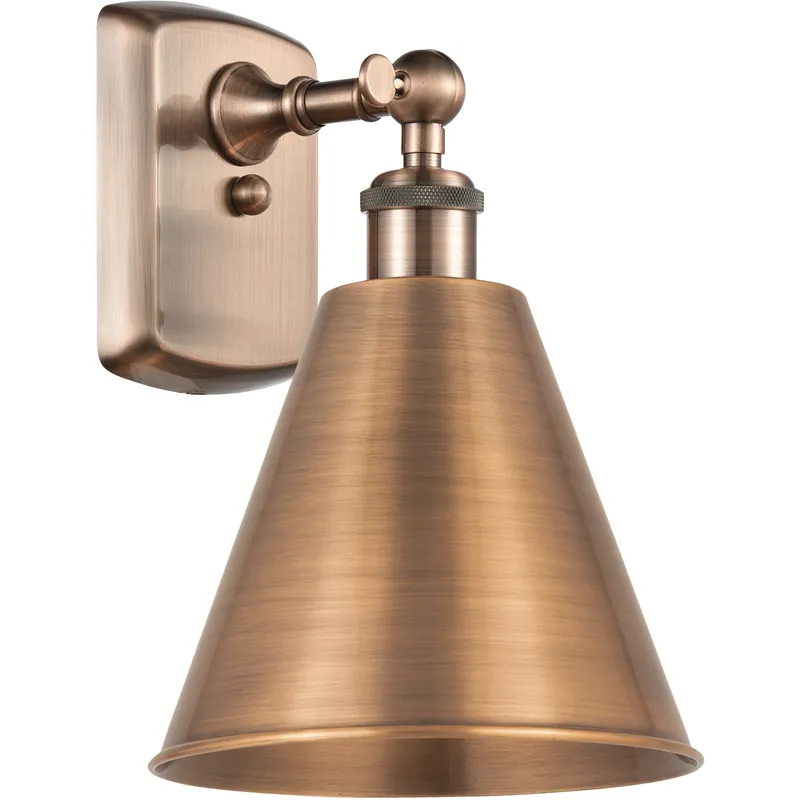 Ballston Cone 1 Light 8 inch Antique Copper Sconce Wall Light Top Pick