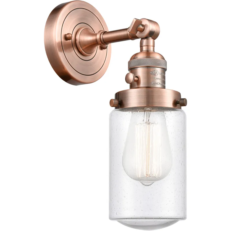 In Demand Franklin Restoration Dover LED 5 inch Antique Copper Sconce Wall Light, Franklin Restoration