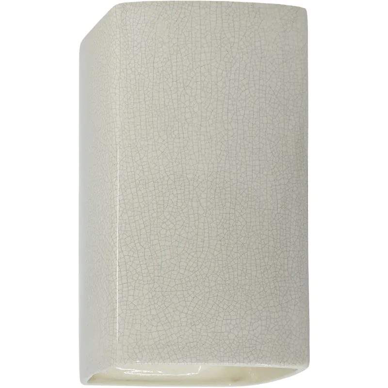 Ambiance Rectangle LED 5.25 inch White Crackle ADA Wall Sconce Wall Light, Small New Release