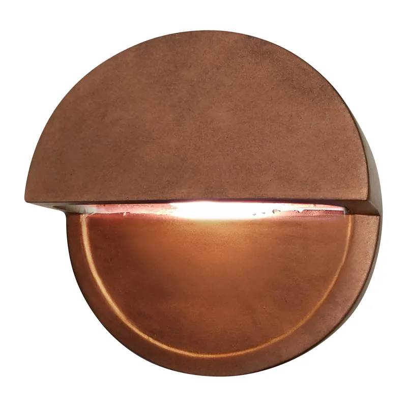 Ambiance LED 8 inch Hammered Brass ADA Wall Sconce Wall Light, Closed Top Fixture, Dome Fresh Stock