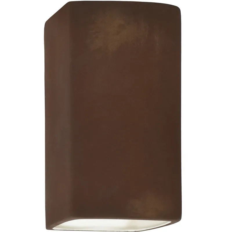 Today Only Ambiance Rectangle LED 5.25 inch Real Rust ADA Wall Sconce Wall Light, Small