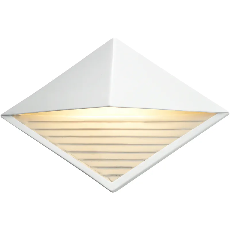 Ambiance LED 12 inch Gloss White ADA Wall Sconce Wall Light, Diamond Holiday Sale
