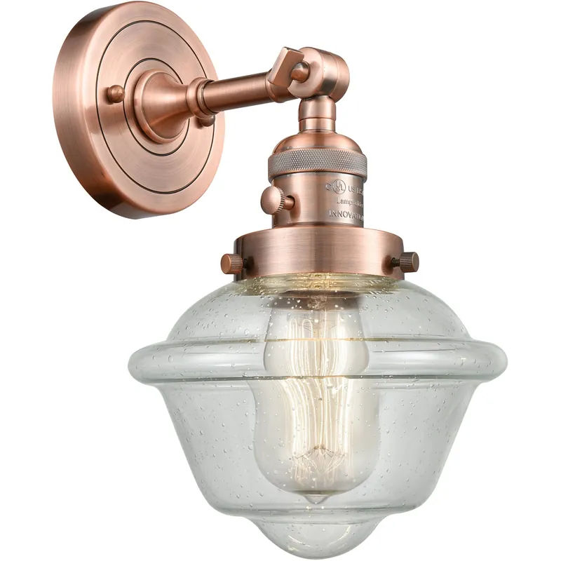 Franklin Restoration Small Oxford LED 7.5 inch Antique Copper Sconce Wall Light, Franklin Restoration No Minimum Order