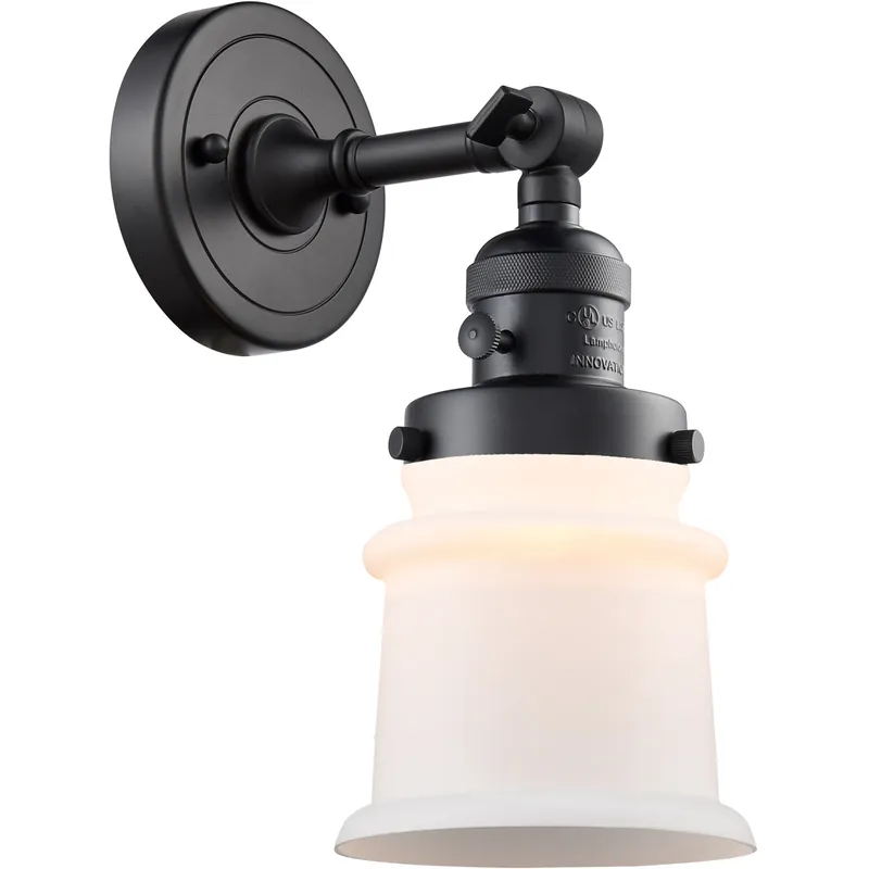 New Release Franklin Restoration Small Canton LED 6.5 inch Matte Black Sconce Wall Light, Franklin Restoration