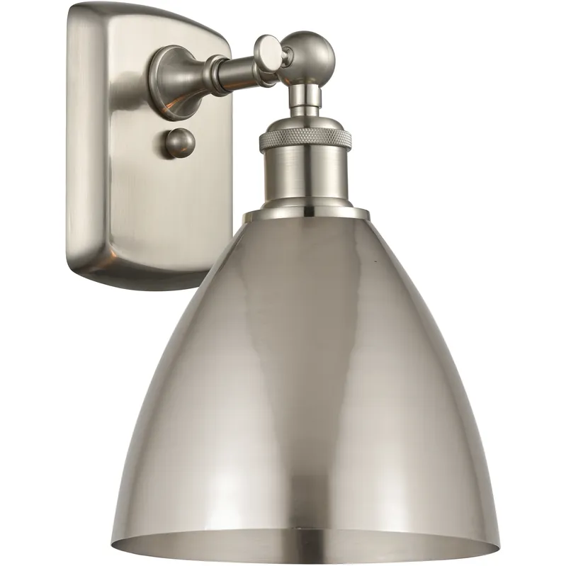 Modern Ballston Dome LED 7.5 inch Brushed Satin Nickel Sconce Wall Light