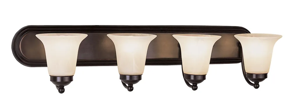 Rusty 4 Light 30 inch Rubbed Oil Bronze Vanity Bar Wall Light Markdown