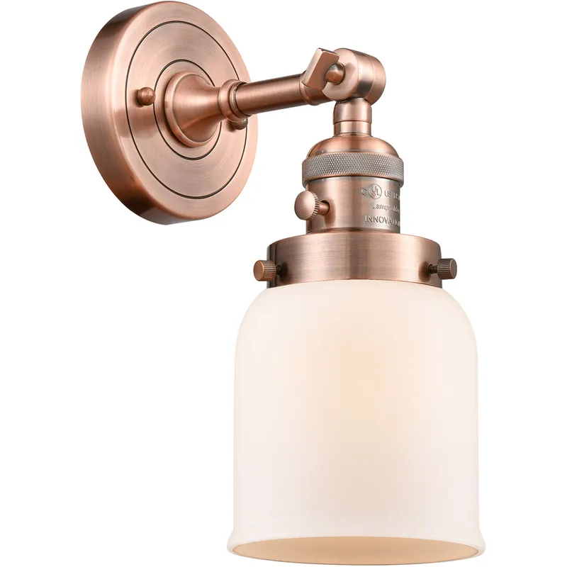 Franklin Restoration Small Bell LED 5 inch Antique Copper Sconce Wall Light, Franklin Restoration Super Sale