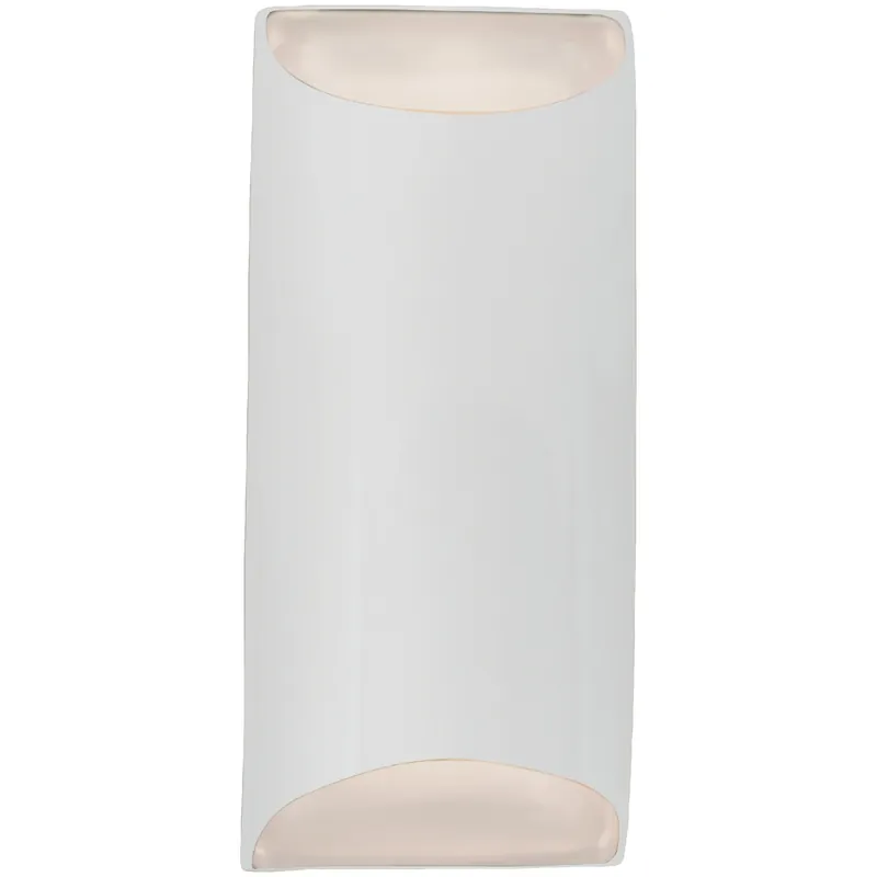 Warranty Included Ambiance 2 Light 7 inch Gloss White Wall Sconce Wall Light