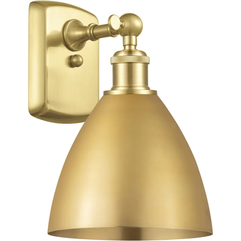 Ballston Dome 1 Light 8 inch Satin Gold Sconce Wall Light One Day Deal
