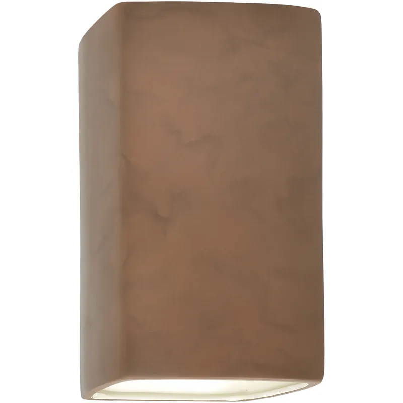 Ambiance Rectangle LED 5.25 inch Terra Cotta Wall Sconce Wall Light, Small Free Shipping