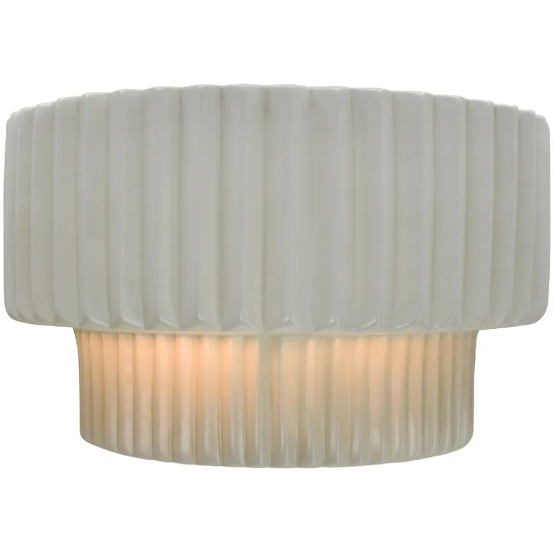 Ambiance LED 10 inch Matte White and Champagne Gold Wall Sconce Wall Light Top Pick