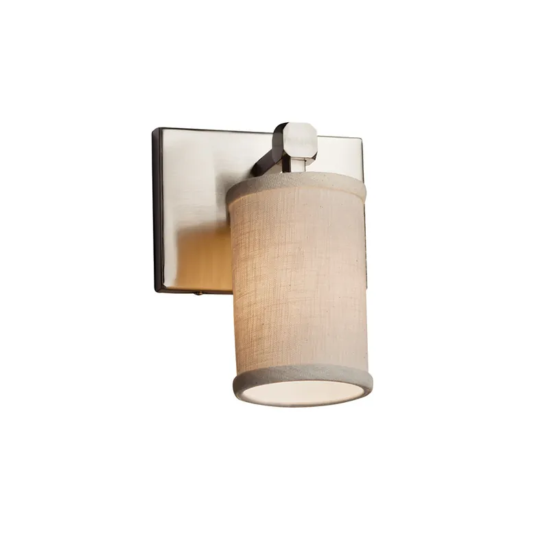Textile LED 6 inch Brushed Nickel Wall Sconce Wall Light Instant Buy