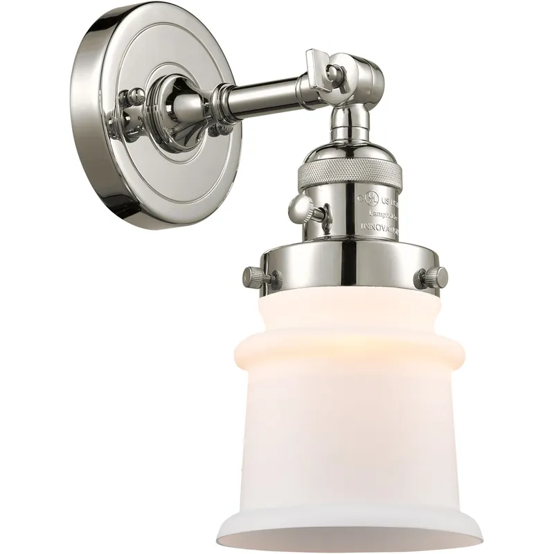 Buy Direct Franklin Restoration Small Canton LED 6.5 inch Polished Nickel Sconce Wall Light, Franklin Restoration
