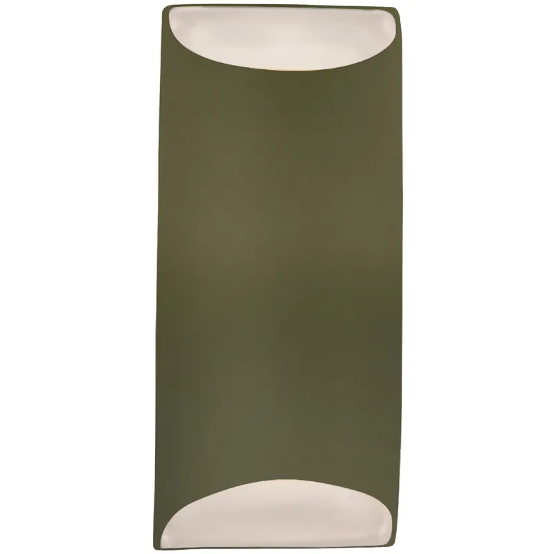 Warranty Included Ambiance 2 Light 7 inch Matte Green Wall Sconce Wall Light