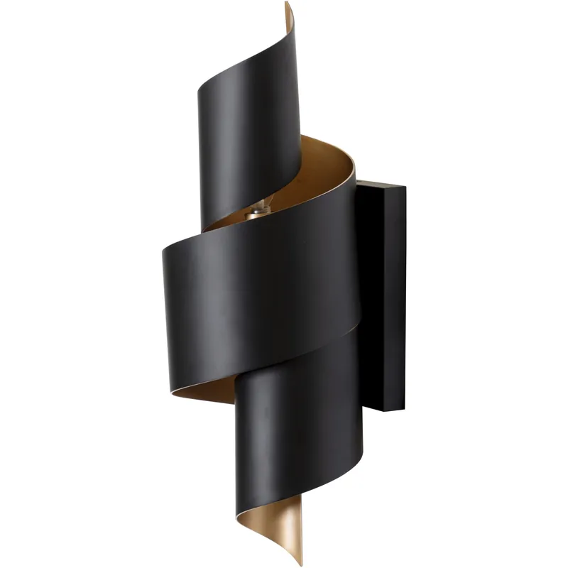 Aphelion LED 7.25 inch Matte Black / Gold / Matte Black Sconce Wall Light Same Day Shipping