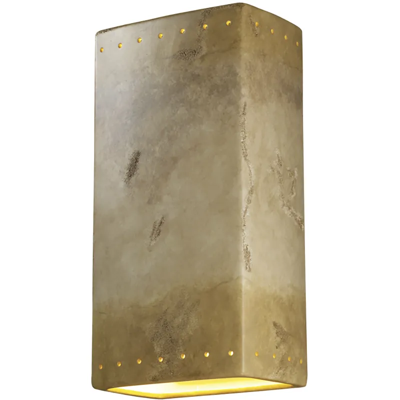 Ambiance Rectangle LED 11 inch Rust Patina Wall Sconce Wall Light, Really Big Big Sale