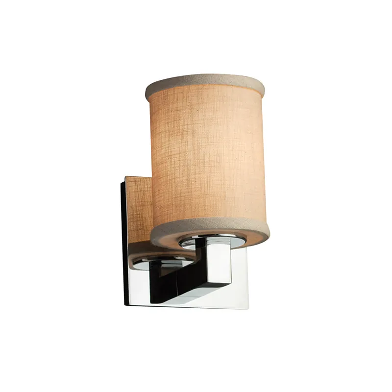Textile LED 5 inch Antique Brass Wall Sconce Wall Light Certified