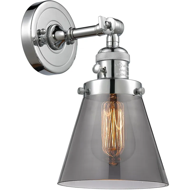 Franklin Restoration Small Cone LED 6 inch Polished Chrome Sconce Wall Light, Franklin Restoration Exclusive