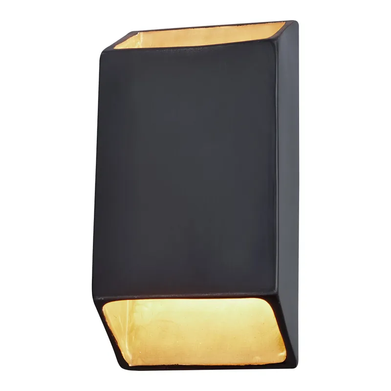 Brand New Ambiance LED 7 inch Rust Patina ADA Wall Sconce Wall Light, Open Top and Bottom Fixture, Tapered Rectangle