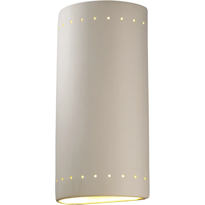 Original Ambiance Cylinder LED 10.75 inch Hammered Pewter Wall Sconce Wall Light, Really Big
