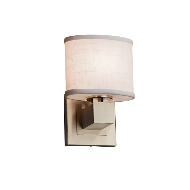 Textile LED 7 inch Brushed Nickel ADA Wall Sconce Wall Light No Minimum Order