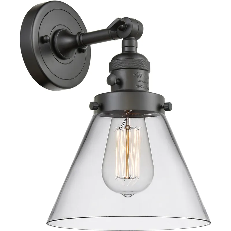 Franklin Restoration Large Cone LED 8 inch Oil Rubbed Bronze Sconce Wall Light, Franklin Restoration Budget
