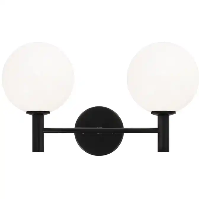 Direct From Factory Cosmo Wall Sconce Wall Light in Black and Opal Glass