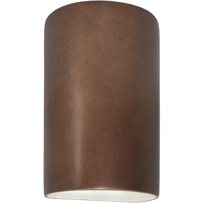 In Demand Ambiance Cylinder LED 7.75 inch Antique Copper ADA Wall Sconce Wall Light, Large