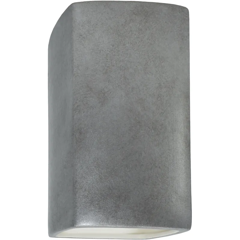 Ambiance Rectangle LED 7.25 inch Antique Silver ADA Wall Sconce Wall Light, Large Premium