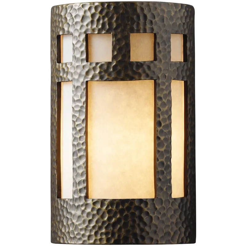 Express Delivery Ambiance Cylinder LED 5.75 inch Terra Cotta ADA Wall Sconce Wall Light, Small