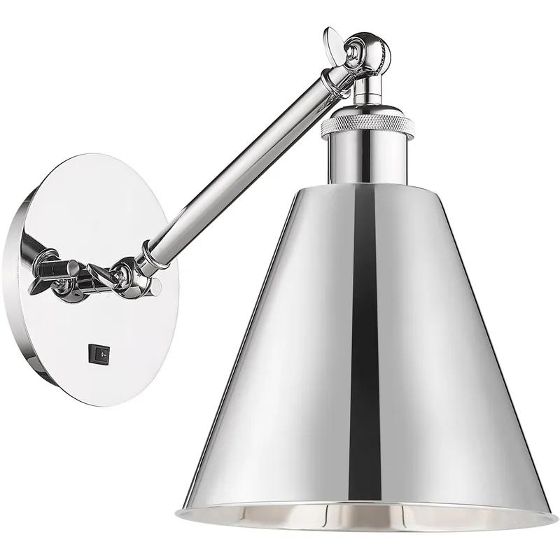 Next Day Delivery Ballston Cone LED 8 inch Satin Gold Sconce Wall Light
