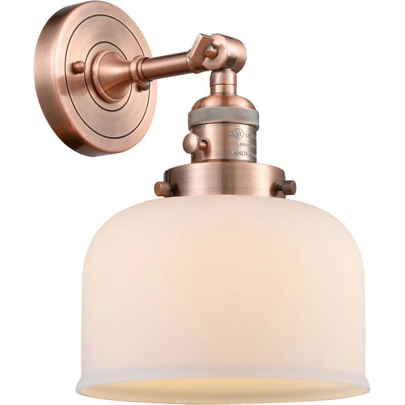 Franklin Restoration Large Bell LED 8 inch Antique Copper Sconce Wall Light, Franklin Restoration Special Discount