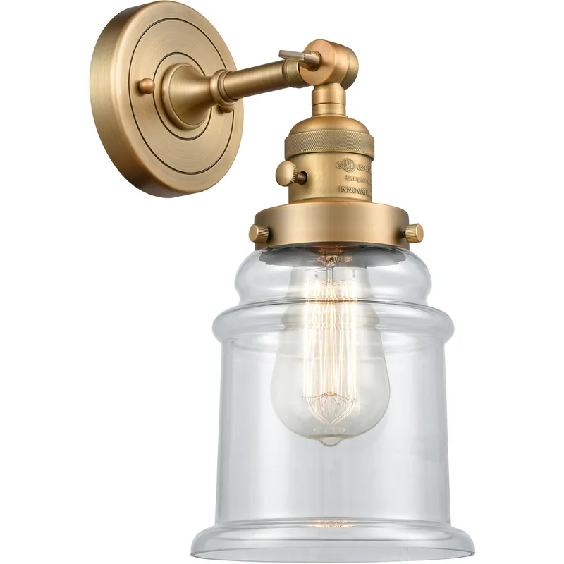 New Arrival Franklin Restoration Canton LED 6.5 inch Brushed Brass Sconce Wall Light, Franklin Restoration