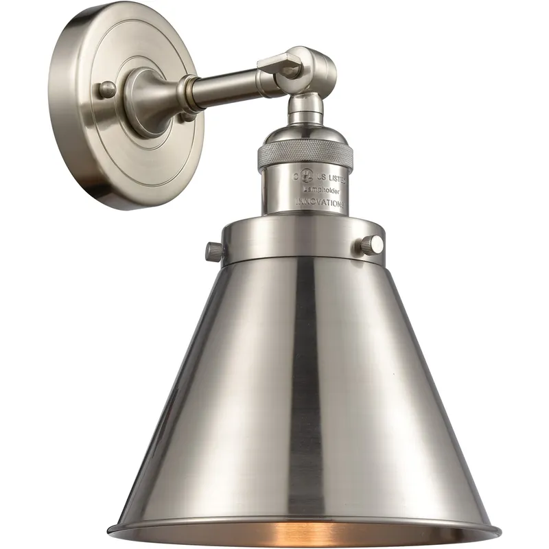 Franklin Restoration Appalachian LED 8 inch Brushed Satin Nickel Sconce Wall Light, Franklin Restoration Professional Grade