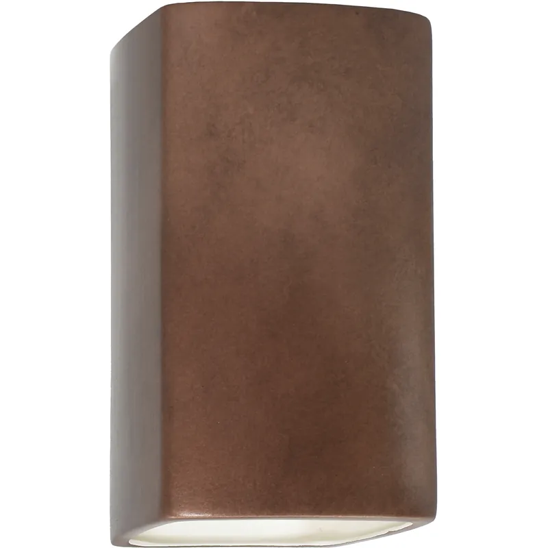 Ambiance Rectangle LED 7.25 inch Antique Copper ADA Wall Sconce Wall Light, Large Exclusive Offer